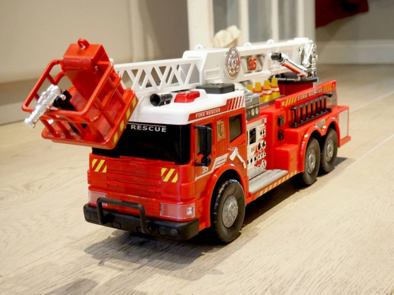 Chad Valley Vintage Chad Valley Fire Engine Truck Children's Toy with Fireman Sounds 